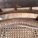 set of 4 bistro chairs in turned wood and canework stamped early 20th century
