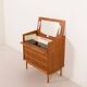 Danish teak dresser with hidden vanity and lights, 1960s