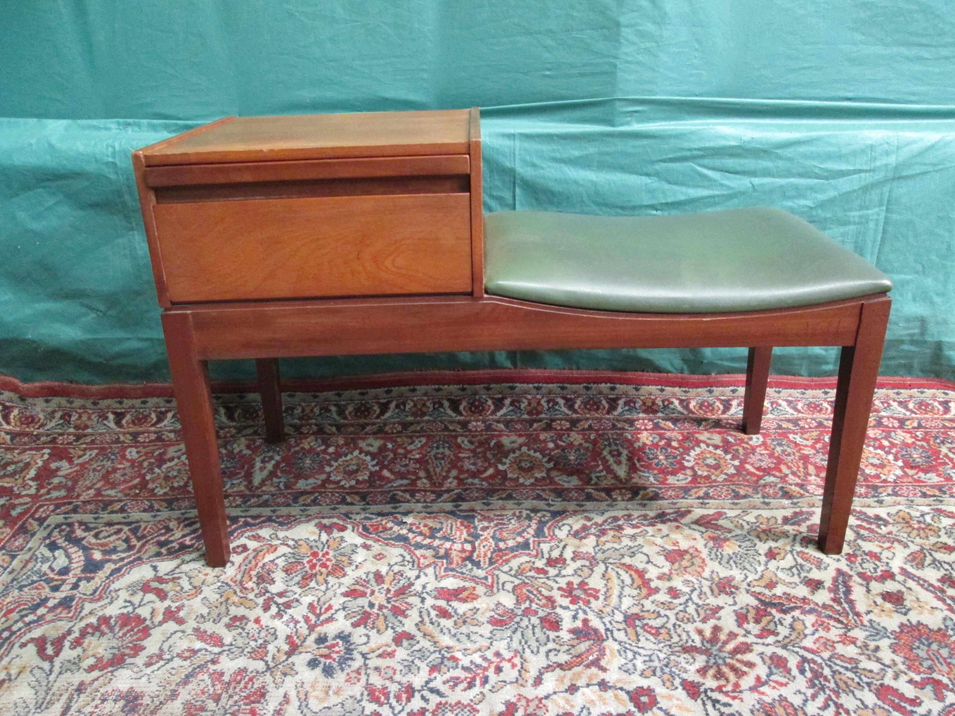 vintage teak phone table "Mr Chippy"
