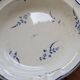 Vintage Lunéville K&G ivory earthenware shallow dish - Blue floral decoration