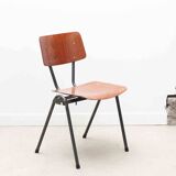 Eromes oak and grey-green chair with hooks