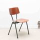 Eromes oak and grey-green chair with hooks