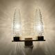 Vintage Glass & Brass Wall Light
