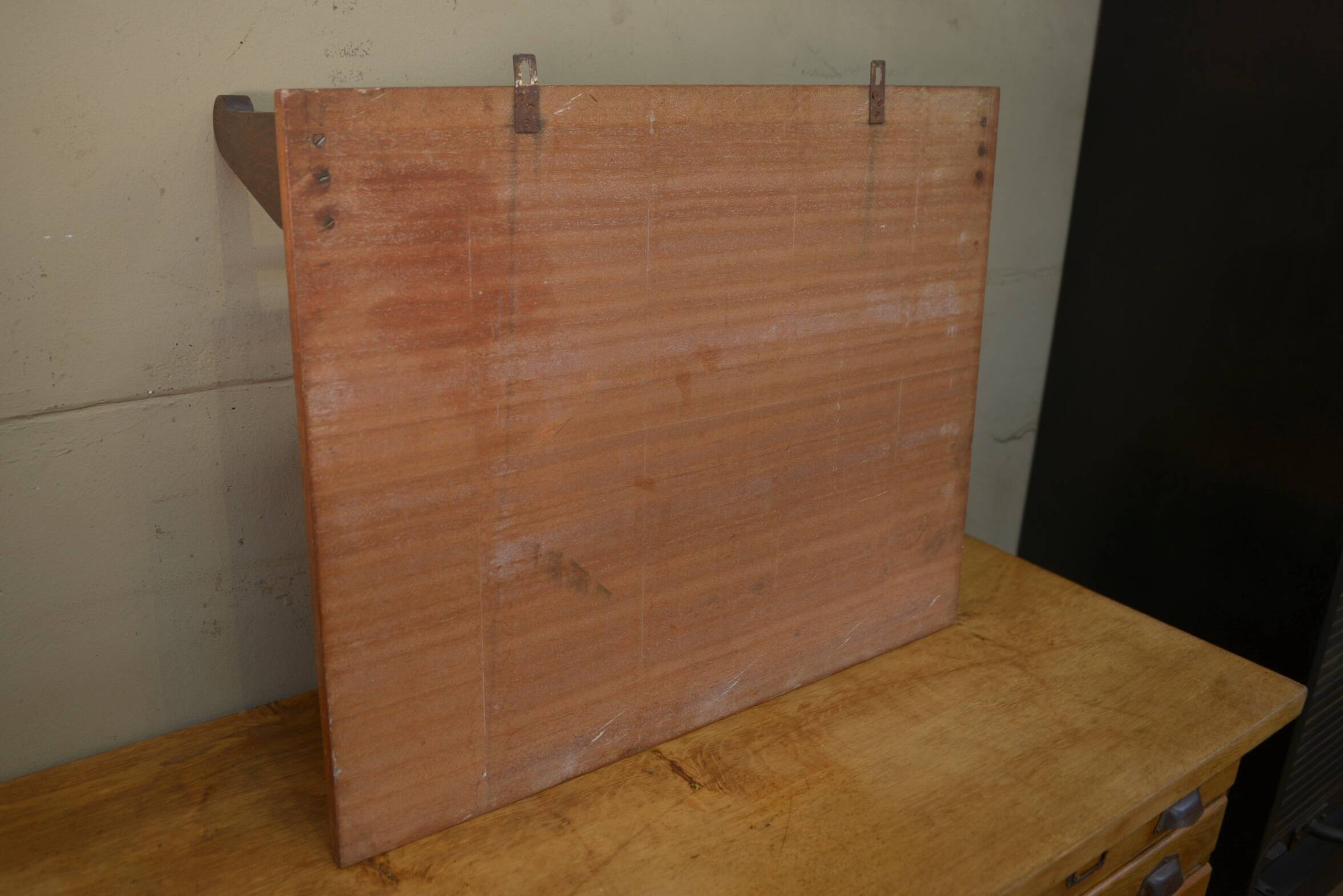 Art Deco marquetry and aluminum wall coat rack