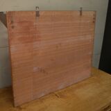 Art Deco marquetry and aluminum wall coat rack