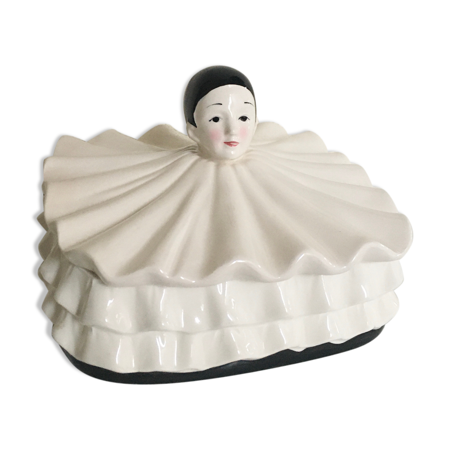 Ceramic Pierrot Jewelry Box