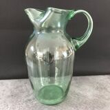 Broc vintage in glass green 25 cm