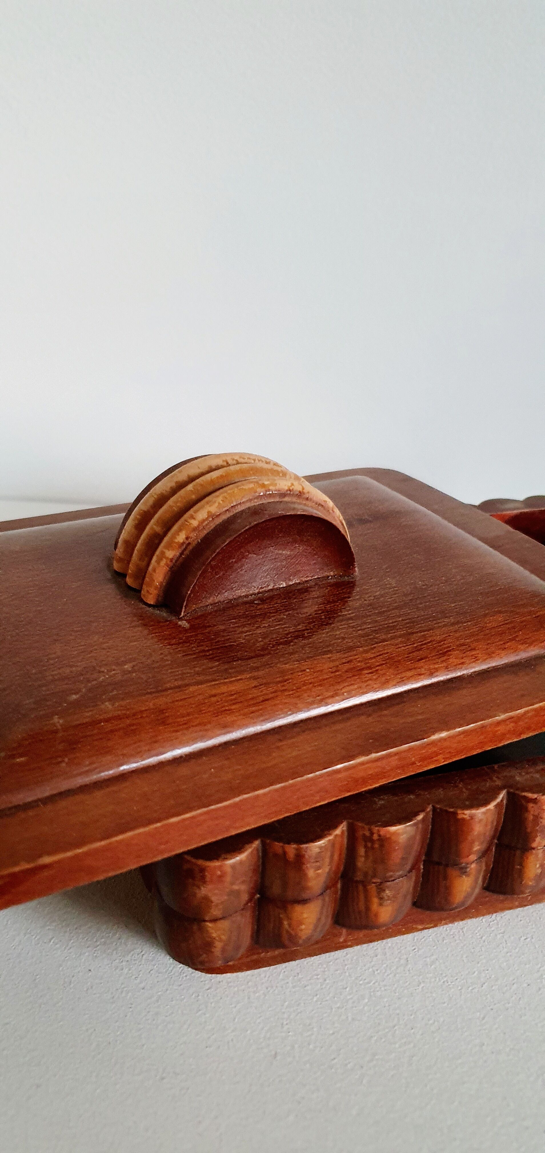 Wooden box with lid