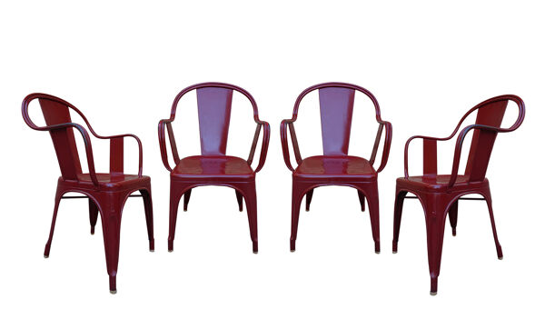 Fauteuils Tolix modèle C par Xavier Pauchard