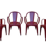 Armchairs Tolix model C by Xavier Pauchard