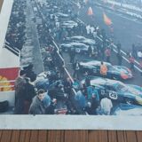Rare old canvas poster of the 24h00 of Le Mans 1969 authentic edition le mans