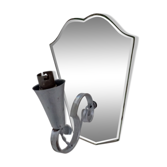 Bevelled mirror sconce