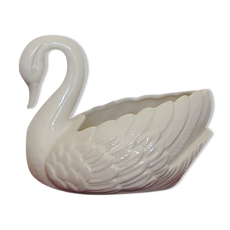 Cygne en porcelaine blanche