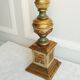 Ancient Venetian lamp in polychrome carved wood