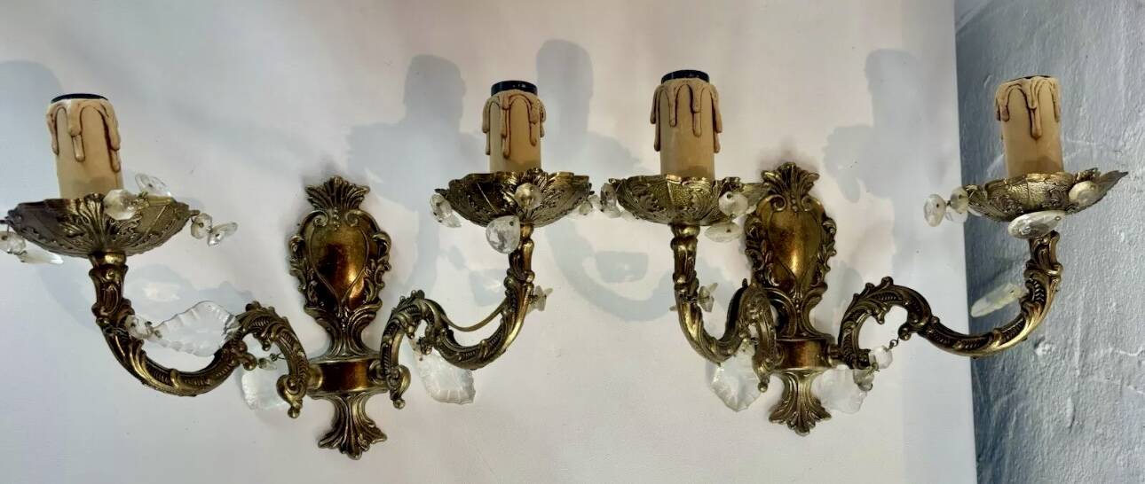Paire d’appliques en bronze