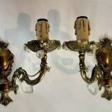 Paire d’appliques en bronze