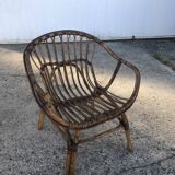 Vintage rattan armchair