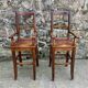 Pair of children's high chairs, early 20th century craftsmanship.