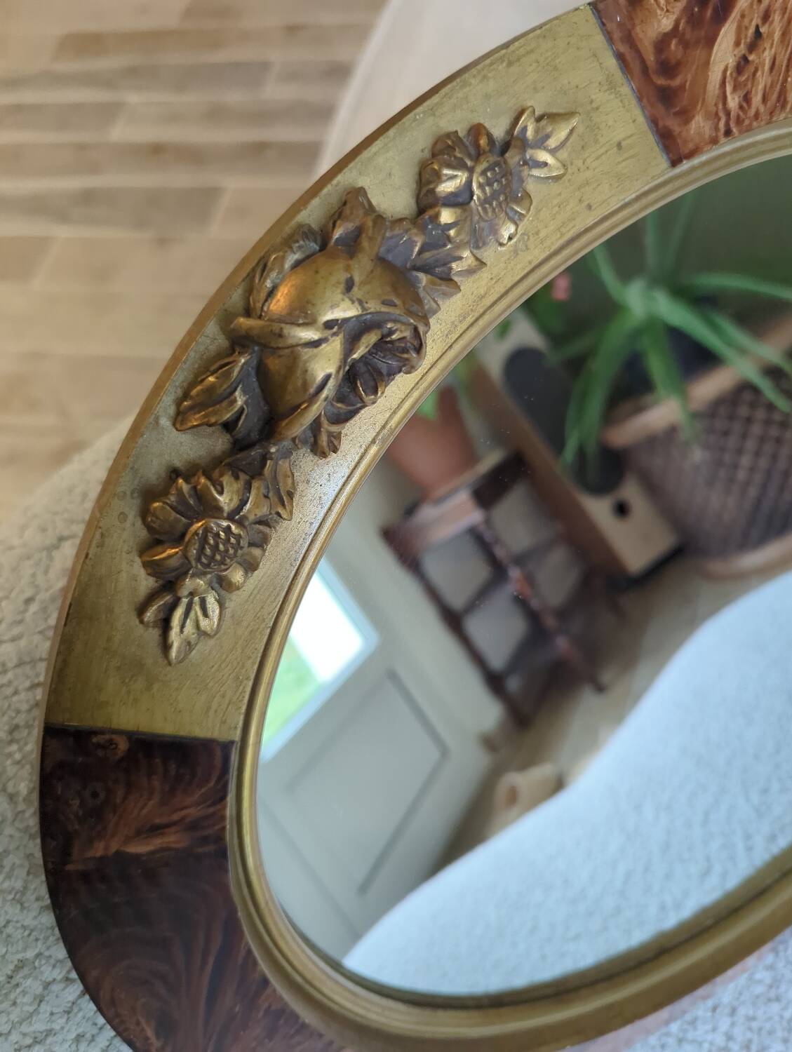 Art Deco oval mirror from the 1930s