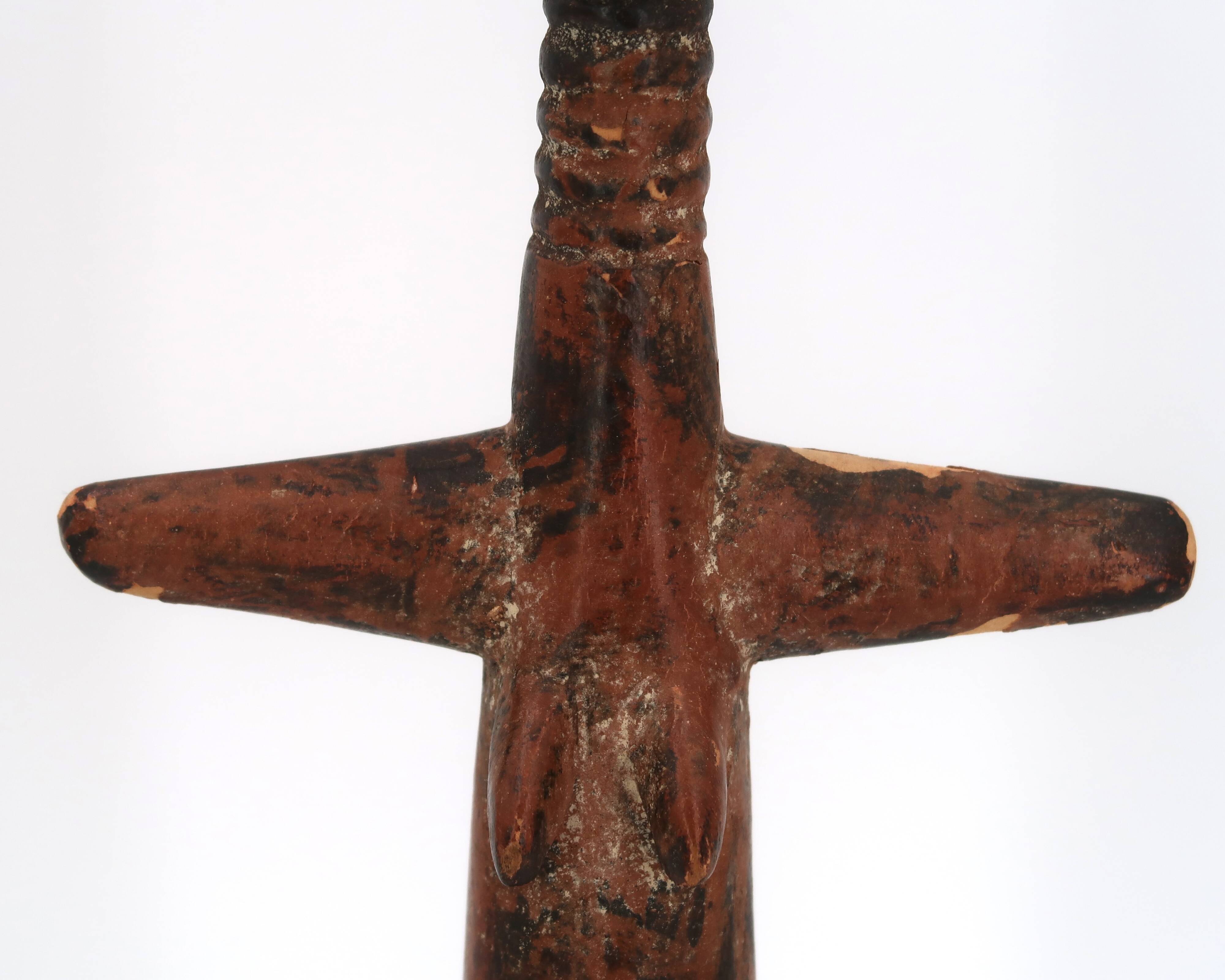 Ashanti Akuaba African Art Statue from Ghana, wooden, 1980s.