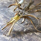 Pair of wall lamps sheaves of golden wheat