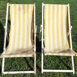 Pair of vintage chaises longues