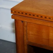 White Genesis Biedermeier Style Bedside Tables by American Hickory, Set of 2