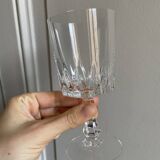 Set of six Bayel Champagne crystal stemmed glasses