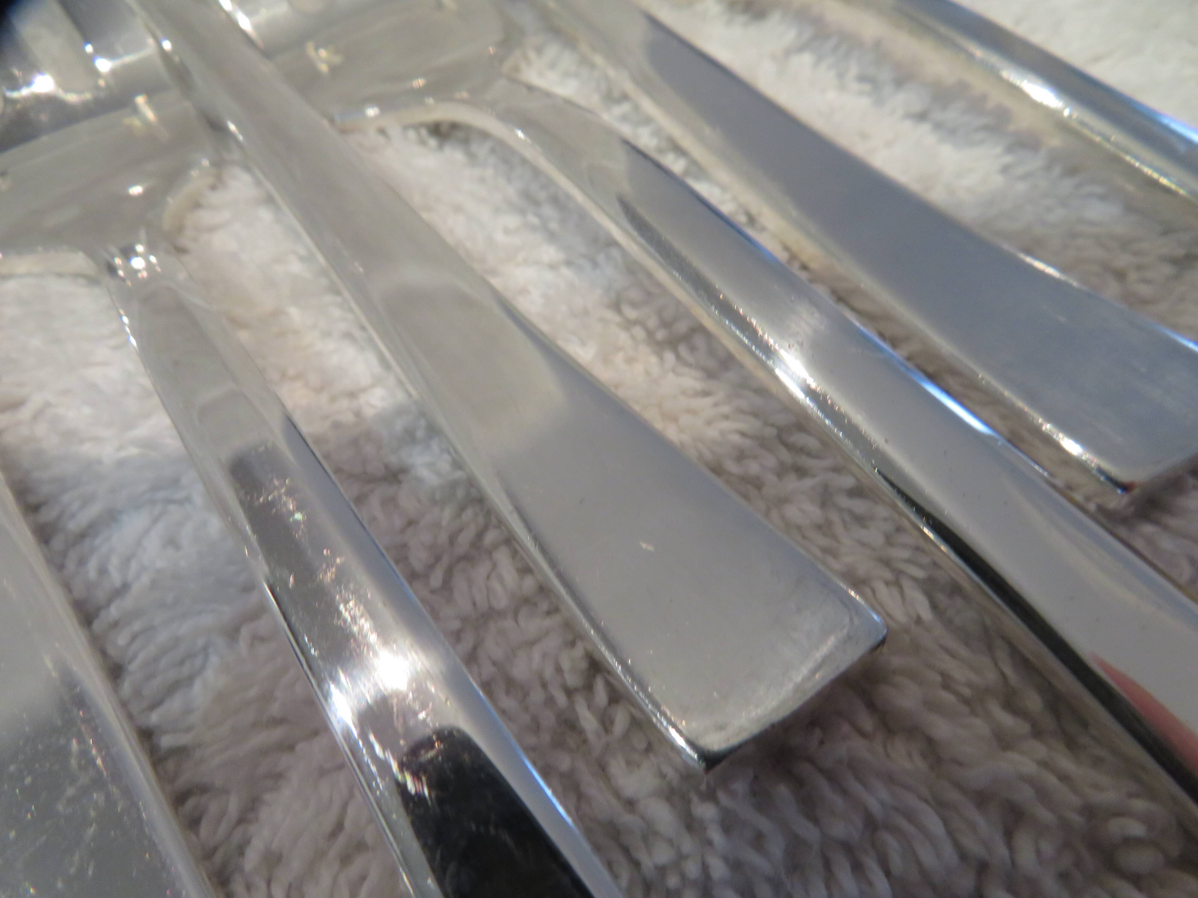 12 silver plated cake forks, Christofle Concorde, 15.8 cm