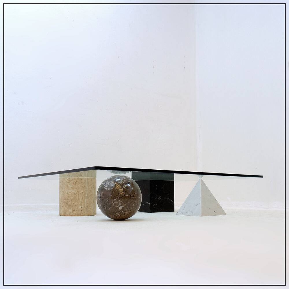 Coffee table "Metafora" by Lella and Massimo Vignelli for Casigliani, 1979