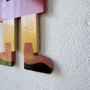 Child's character painted wooden mirror