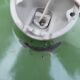 Industrial green and white enameled sheet metal wall light 1940 porcelain socket