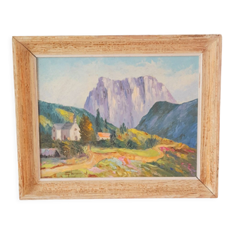 Landscape of Provence painted in oil signed