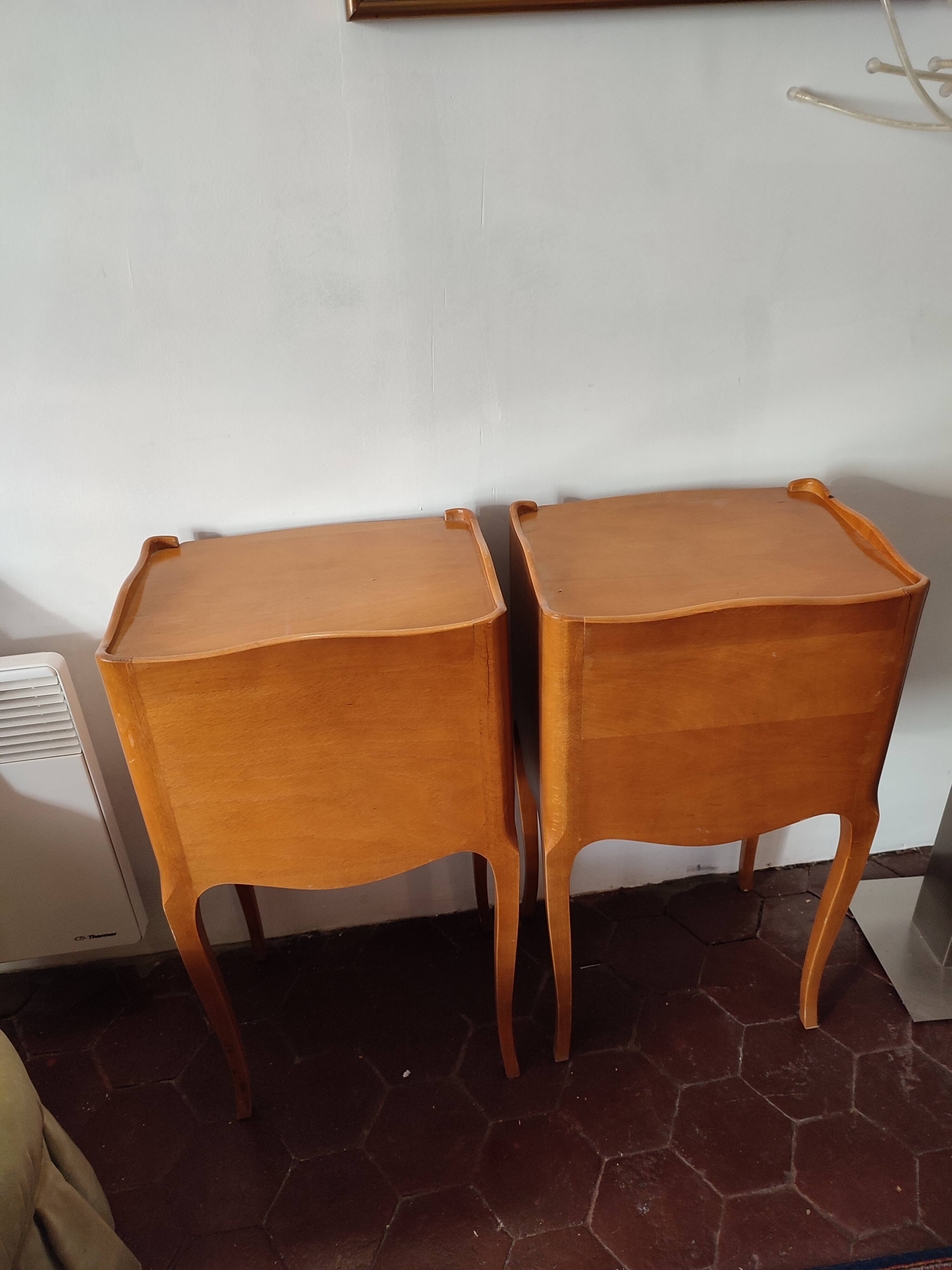 Pair of niche bedside tables