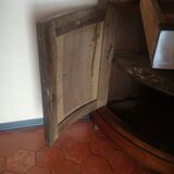 Large corner buffet in solid walnut Louis Philippe era around 1840
