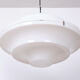 White Acrylic Ceiling Lamp Yki Nummi Style 1970s Italy