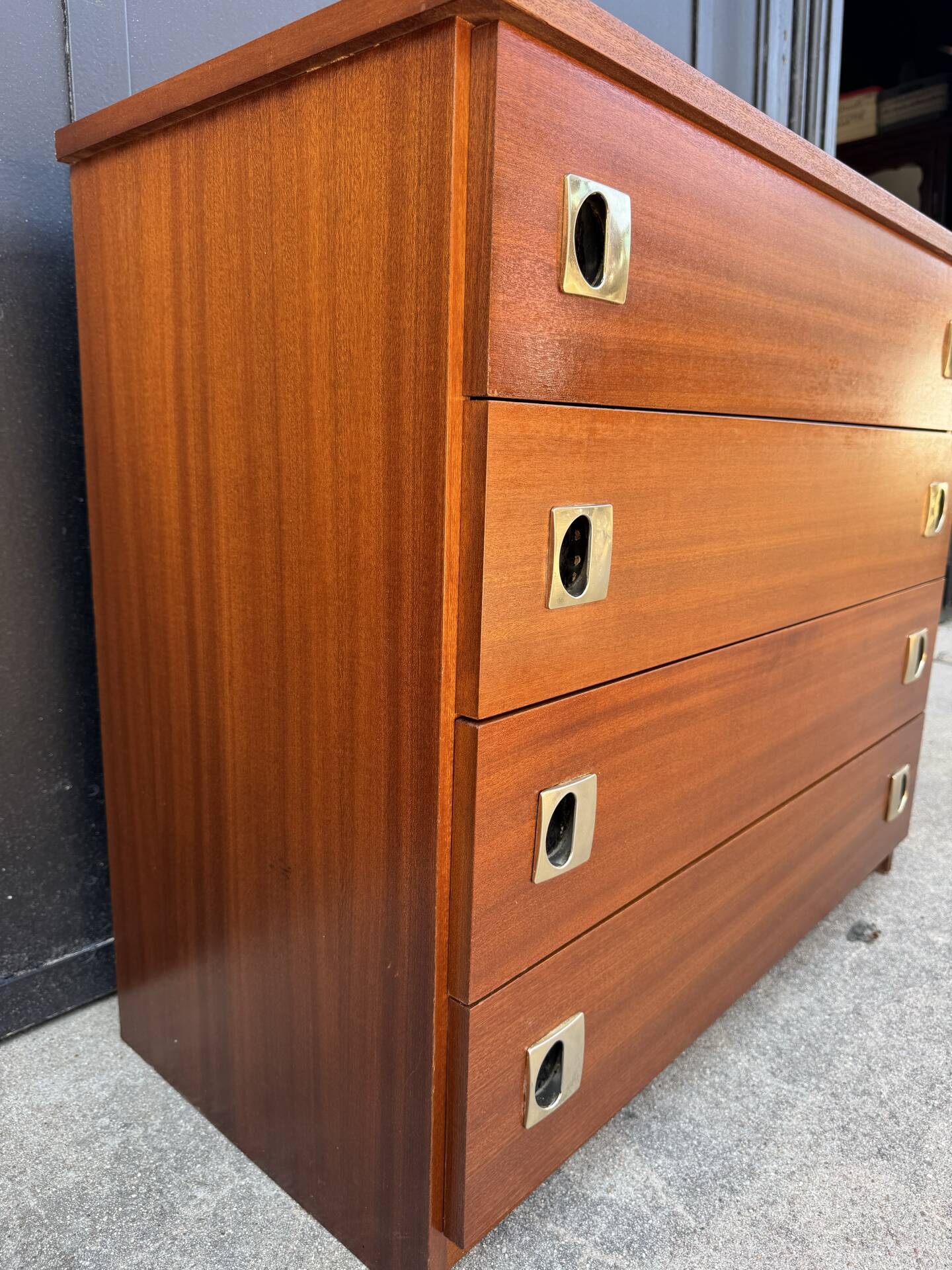 1960s teak Scandinavian style chest of drawers