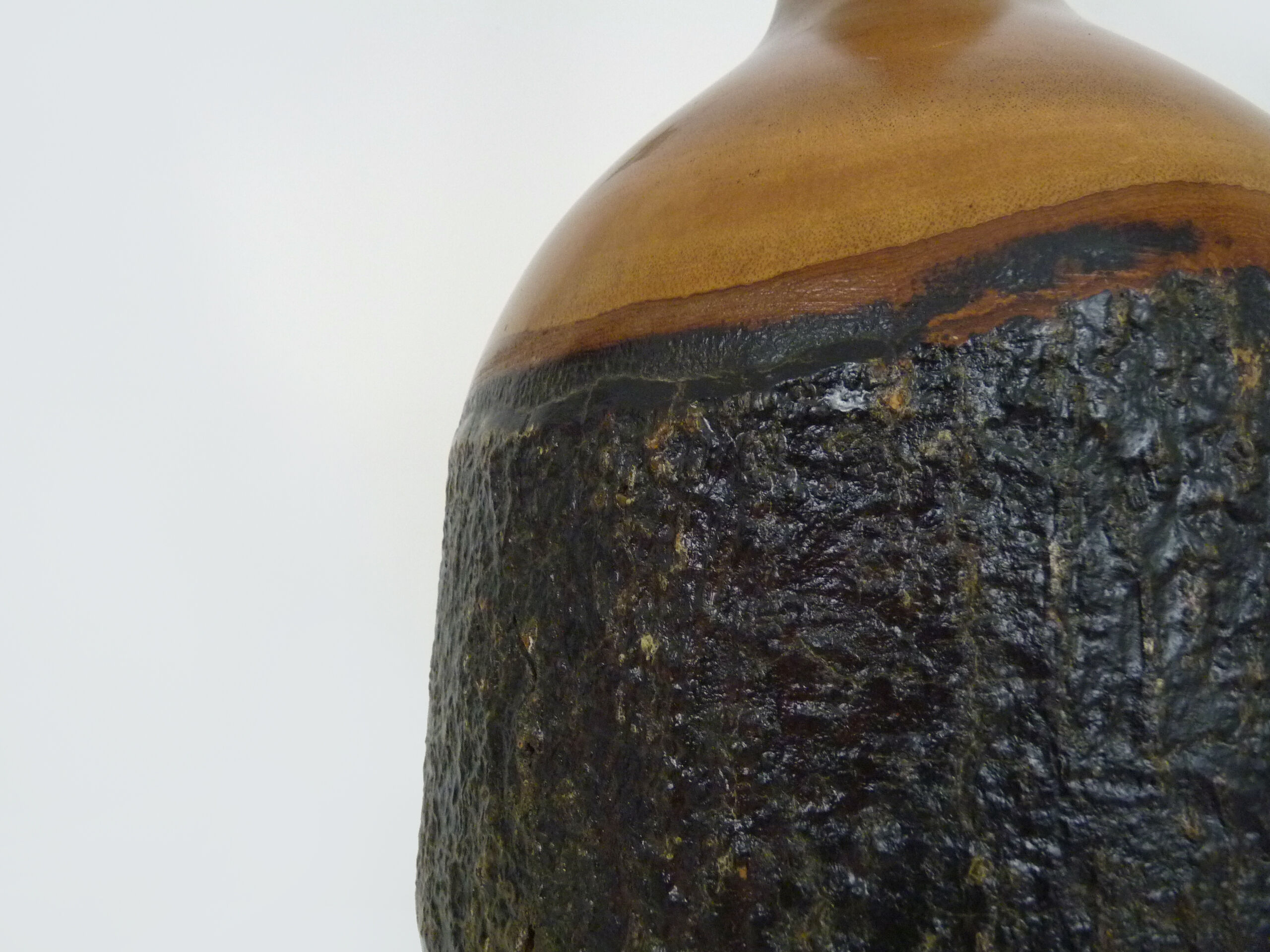 Jacaranda wood vase 1980s