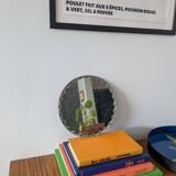 Vintage round beveled mirror