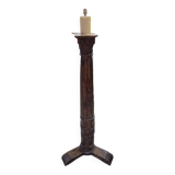 Large 18th century wooden column floor lamp
