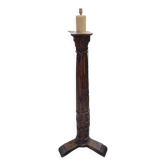 Large 18th century wooden column floor lamp