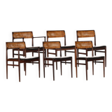 6x Dining Chairs by Erik Wørts 50s in Palisander