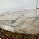 Louis XVI style side table in wood, marble and brass
