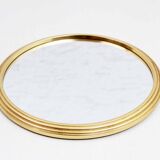 Round brass mirror top