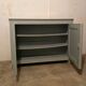 Antique vintage two-door sideboard in cloud gray