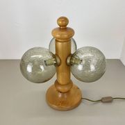 Large Organic Sculptural PINE Wooden Table Light by Temde Lights, Germany 1
