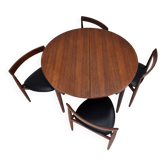 Ensemble de salle à manger extensible Roundette en teck par Hans Olsen pour Frem Røjle