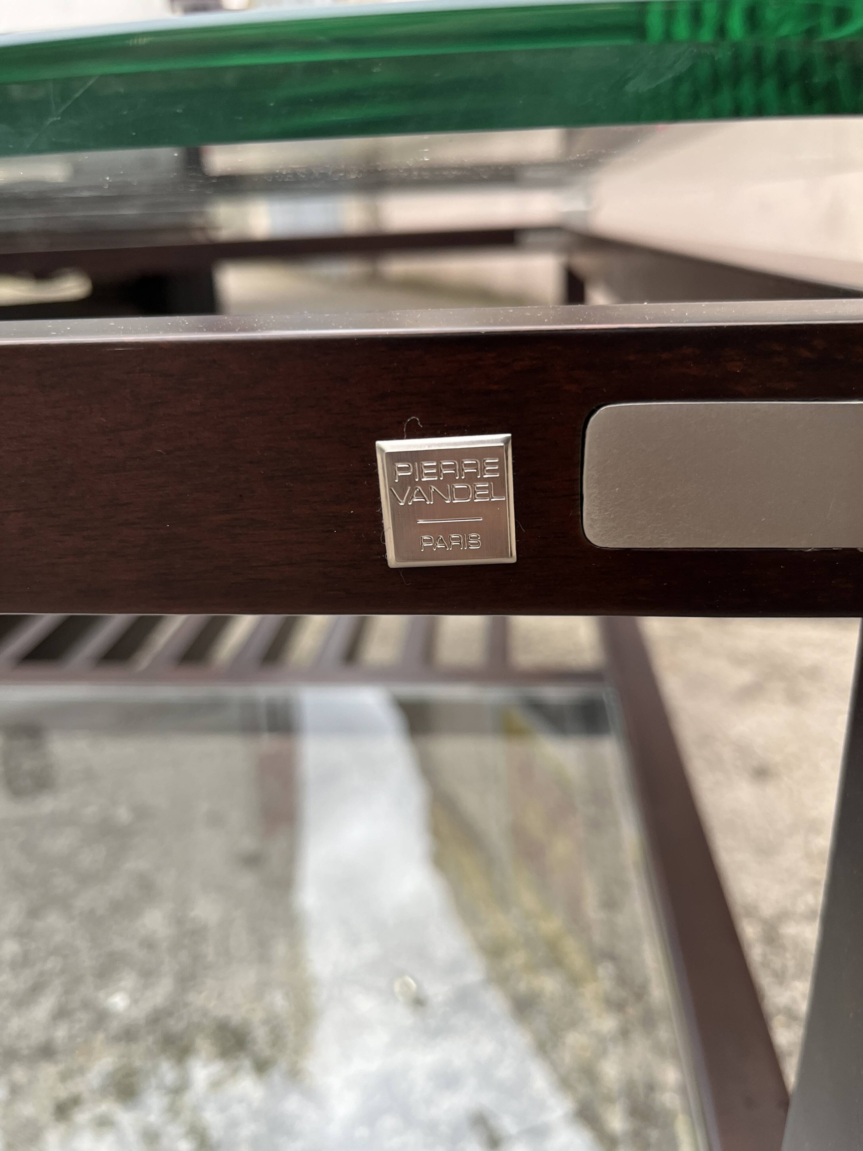 Glass coffee table by Pierre Vandal