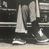 Photo print, friends on a bench, USA 80s