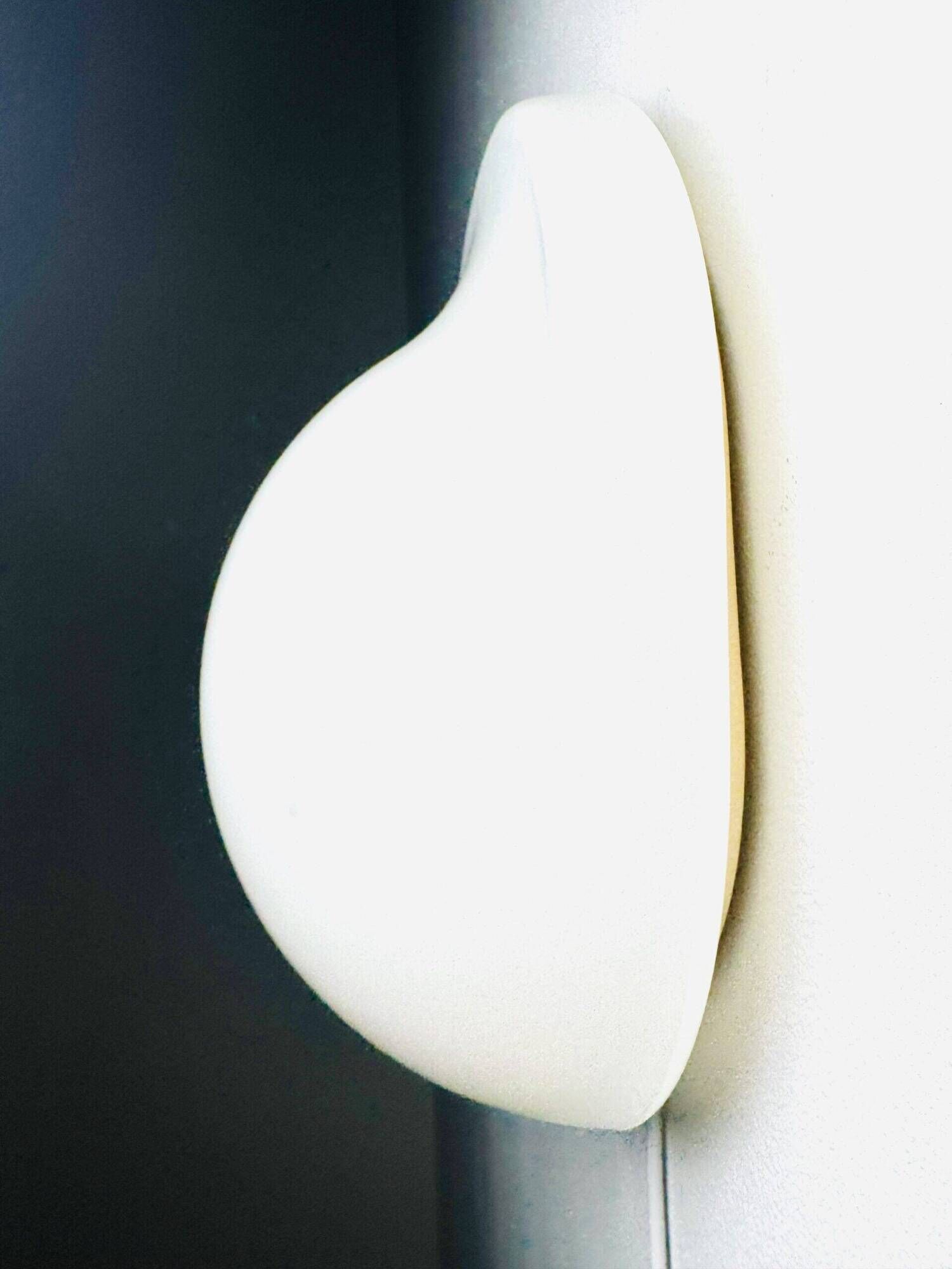 Tortue Opaline Glass Wall Lamp By Rodolfo Bonetto For Candle, Italy, 1970S